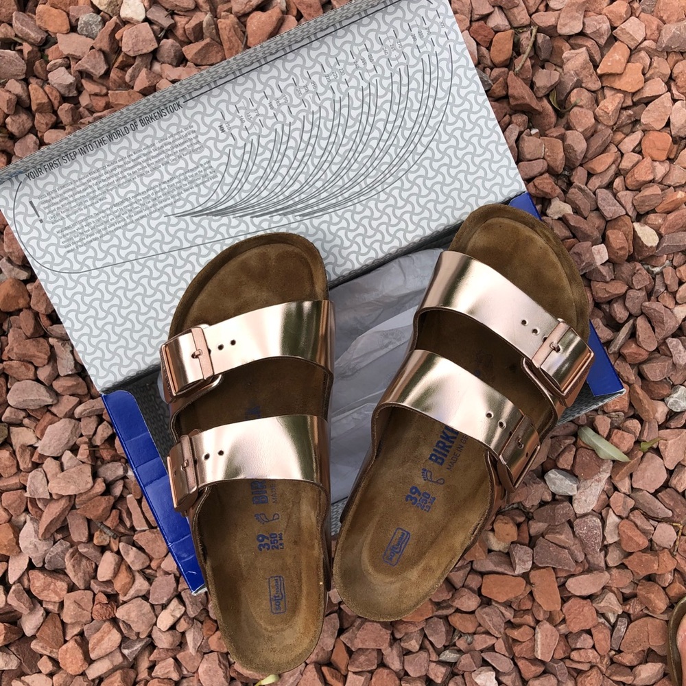 Arizona BS Metallic Copper Birenstock